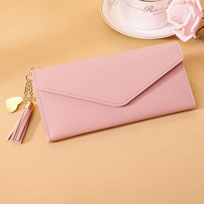 New Ladies Tassel Pendant Long Wallet