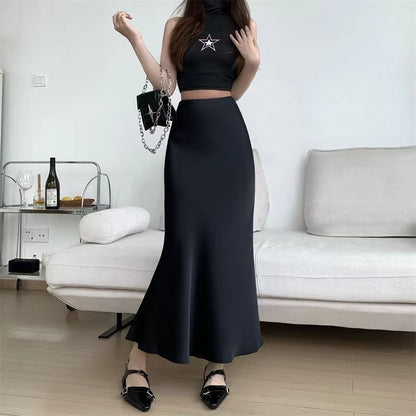 French High-Waisted Slim Hip Mermaid Skirt